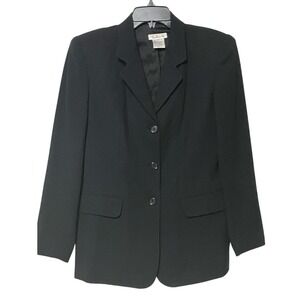 Vintage Talbots Women's Black Blazer Jacket Size‎ 4 Professional Work
